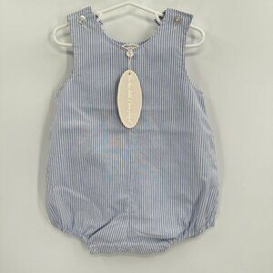 Lullaby Set Baby Boy One-Piece Bubble Romper 24 Months 100% Cotton Stripe Blue